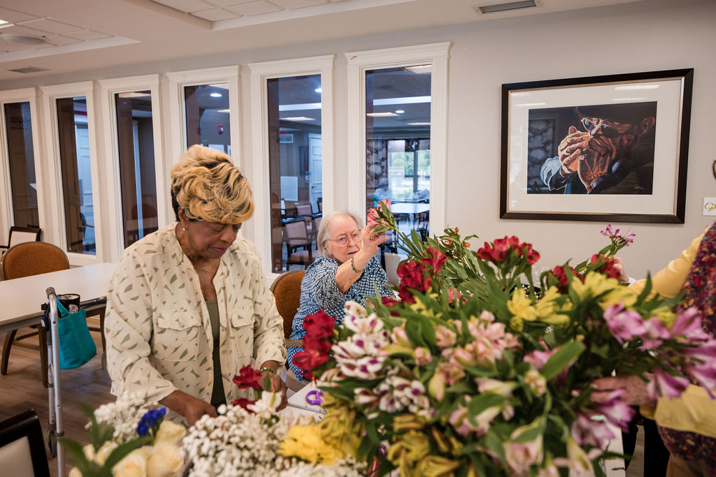 Heritage at Irene Woods activity photography Memphis senior living